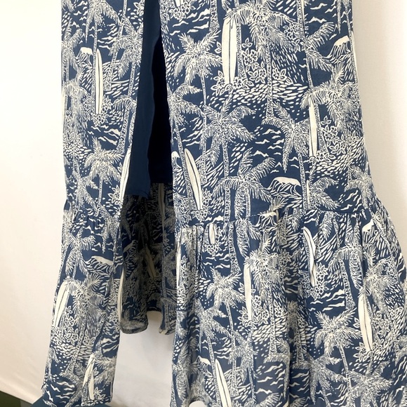 Reformation Dress “Nantre” Bali Blue Sz4 Please note the measurements Nwot - Picture 6 of 8